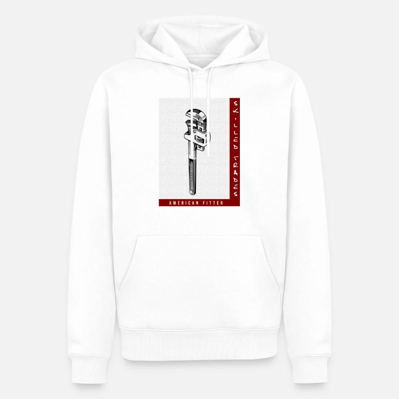 Fiter Sidebar Pipefitter - Sweat à capuche Premium bio Homme - blanc