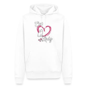 Niedliches Katzen Spruch Outfit Cat Lady Katzen - Männer Premium Bio Hoodie - Weiß - Vorne - Nico (187cm)