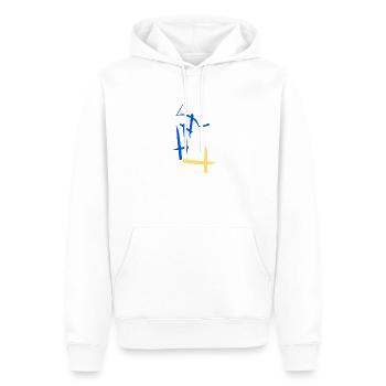 Line-faithful abstractness - Men’s Premium Organic Hoodie - white - Front - Nico (187cm)