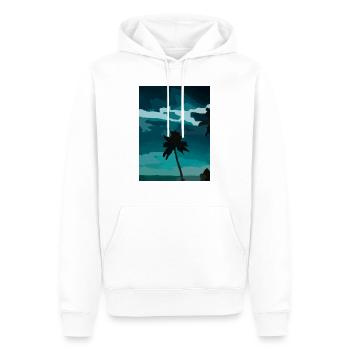 palm - Männer Premium Bio Hoodie - Weiß - Vorne - Nico (187cm)