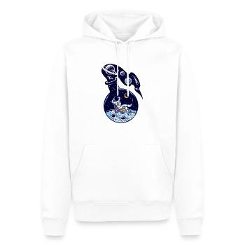 moon chill - Männer Premium Bio Hoodie - Weiß - Vorne - Nico (187cm)