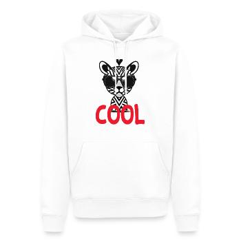 Cooles Zebra - cool - Männer Premium Bio Hoodie - Weiß - Vorne - Nico (187cm)