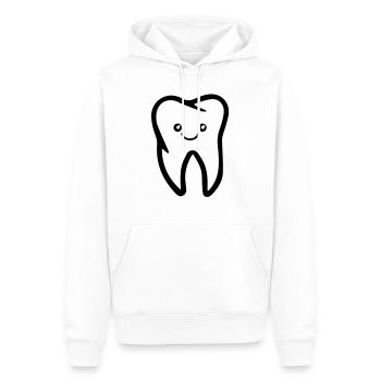 tooth smile - Men’s Premium Organic Hoodie - white - Front - Nico (187cm)