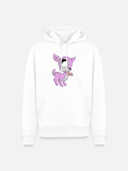 Reh - Männer Premium Bio Hoodie - Weiß