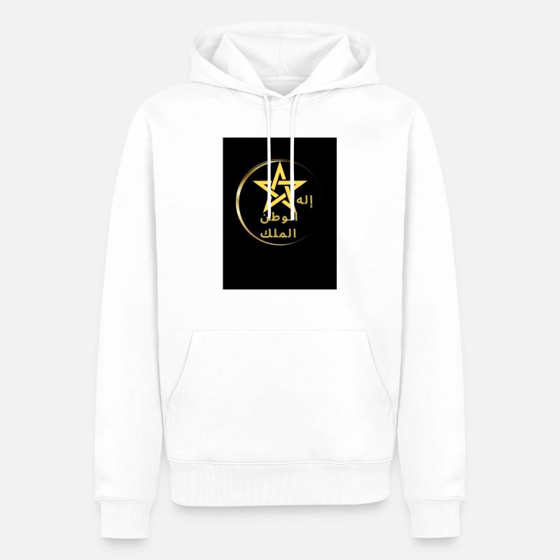 devise du maroc - Sweat à capuche Premium bio Homme - blanc