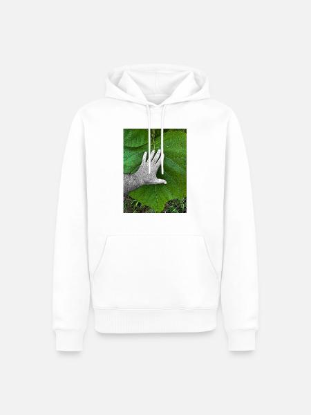 Die Hand am Leben - Männer Premium Bio Hoodie - Weiß