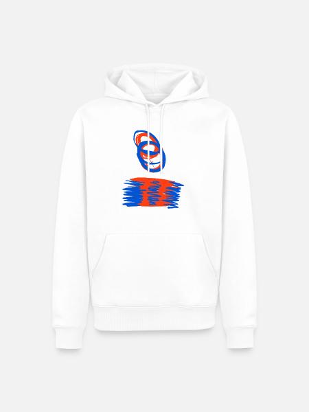 B wie Basel das Baselsouvenir - Männer Premium Bio Hoodie - Weiß