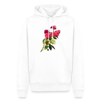 Rosier rouge - Sweat à capuche Premium bio Homme - blanc - Devant - Nico (187cm)