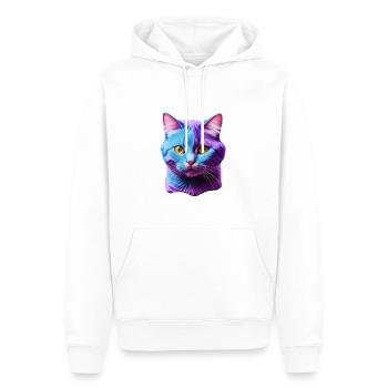 cat - Men’s Premium Organic Hoodie - white - Front - Nico (187cm)