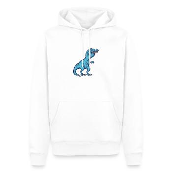 TRex Meme Dinosaurier mit Überbiss Arthur mit th - Männer Premium Bio Hoodie - Weiß - Vorne - Nico (187cm)