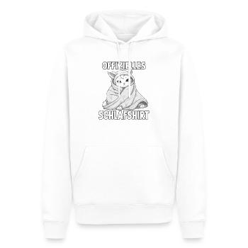 Süßes Katzen T-Shirt für entspannte Morgen - Männer Premium Bio Hoodie - Weiß - Vorne - Nico (187cm)
