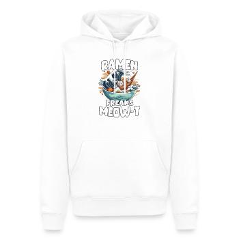 Japanese ramen bowl artwork for anime fans - Men’s Premium Organic Hoodie - white - Front - Nico (187cm)