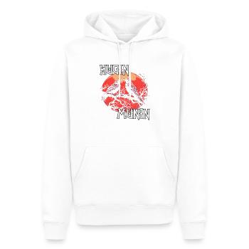 Blutrabe | Wikinger Odins Raben Wikinger - Männer Premium Bio Hoodie - Weiß - Vorne - Nico (187cm)