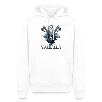 Valhalla Warrior, le cadeau pour les fans de Berserker - Sweat à capuche Premium bio Homme - blanc - Devant - Nico (187cm)