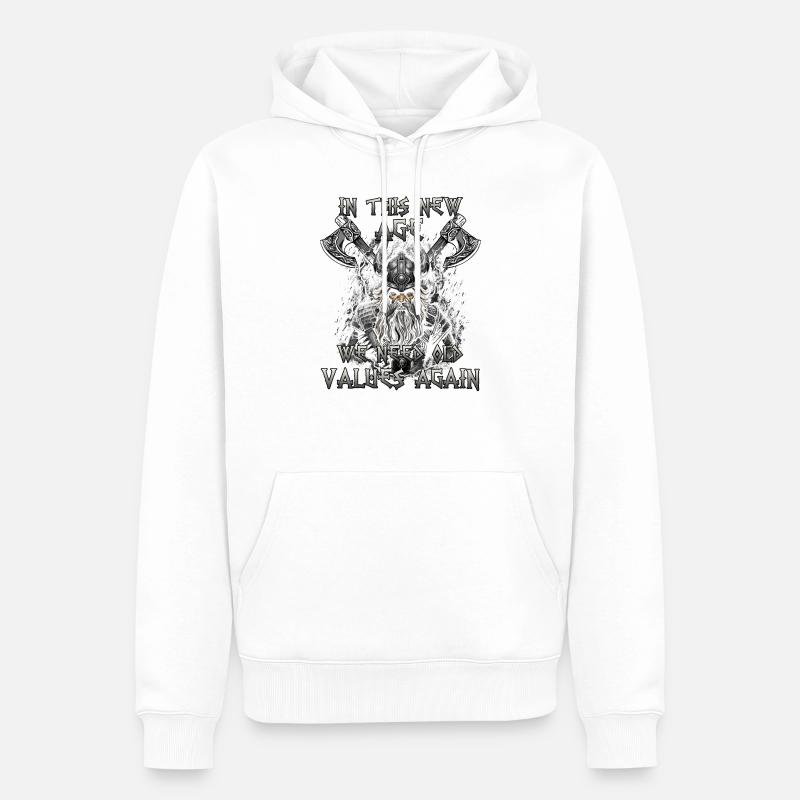 Walhalla Erbe Geschenk einer Kriegerkultur - Männer Premium Bio Hoodie - Weiß