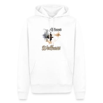 Männer Wellness Angler Geschenk Angler Herren - Männer Premium Bio Hoodie - Weiß - Vorne - Nico (187cm)