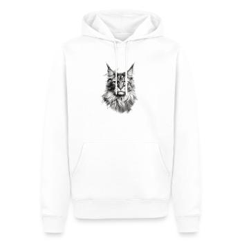 Maine Coon chat chat amant de chat cadeau Coony - Sweat à capuche Premium bio Homme - blanc - Devant - Nico (187cm)