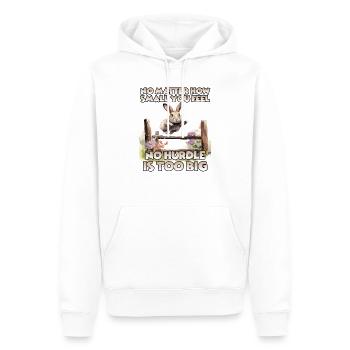 Kaninhop Champion Découvrez l’univers de Kaninhop - Sweat à capuche Premium bio Homme - blanc - Devant - Nico (187cm)