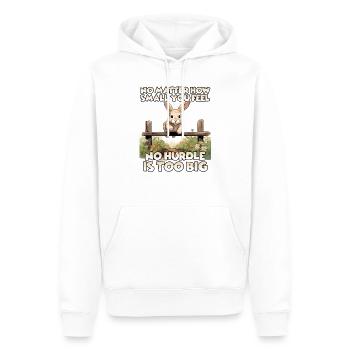 Kaninhop Action Training et Fun pour votre lapin - Sweat à capuche Premium bio Homme - blanc - Devant - Nico (187cm)