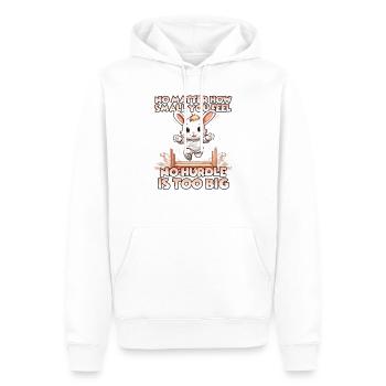 Kaninhop Wonder: Erlebe die Magie des Kaninhop - Männer Premium Bio Hoodie - Weiß - Vorne - Nico (187cm)