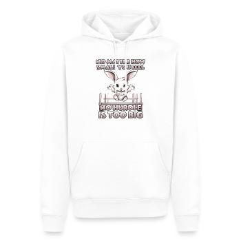 Kaninhop adventure: agility for your rabbit - Men’s Premium Organic Hoodie - white - Front - Nico (187cm)