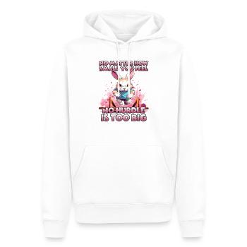 Dressage de lapin à saut de lapin pour votre lapin - Sweat à capuche Premium bio Homme - blanc - Devant - Nico (187cm)