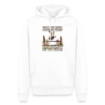 Kaninhop Wonder: Erlebe die Magie des Kaninhop - Männer Premium Bio Hoodie - Weiß - Vorne - Nico (187cm)