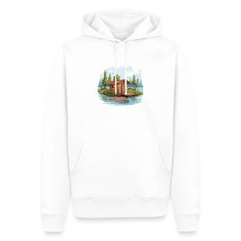 Le meilleur cadeau pour les amateurs de sauna et - Sweat à capuche Premium bio Homme - blanc - Devant - Nico (187cm)