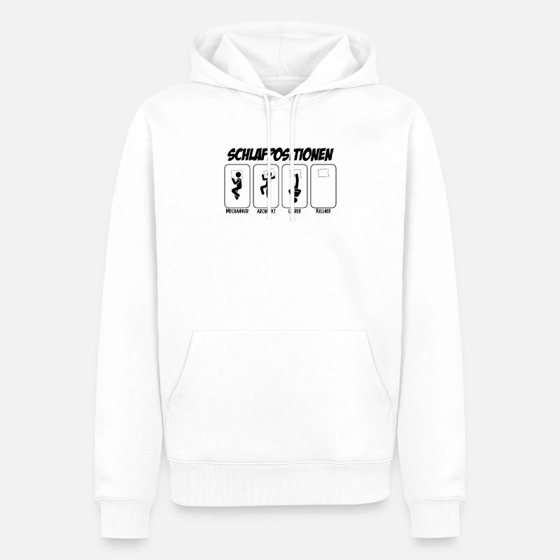 Kellner Geschenk Schichtarbeiter Kellner - Männer Premium Bio Hoodie - Weiß