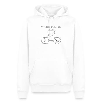 Informaticien Intello Scientifique Programmeur - Sweat à capuche Premium bio Homme - blanc - Devant - Nico (187cm)