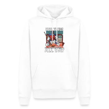 Maillot de joueur de hockey sur glace amusant - Sweat à capuche Premium bio Homme - blanc - Devant - Nico (187cm)