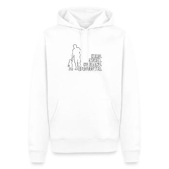 Tenue cool pour la fête des pères pour le motif - Sweat à capuche Premium bio Homme - blanc - Devant - Nico (187cm)