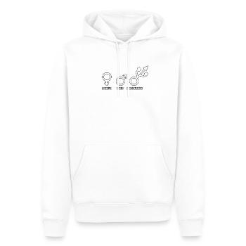 Developer Admin Coder Programmer Computer - Men’s Premium Organic Hoodie - white - Front - Nico (187cm)