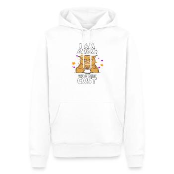 Spätaufsteher-Katzenfan-Morgenmuffel-Katzenbesitze - Männer Premium Bio Hoodie - Weiß - Vorne - Nico (187cm)
