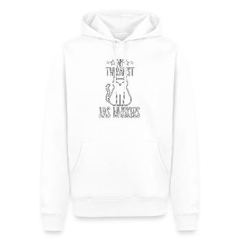 Costume de chat amusant costume de détenteur de - Sweat à capuche Premium bio Homme - blanc - Devant - Nico (187cm)
