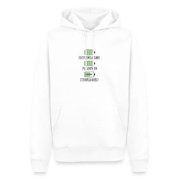 Funny father day outfit for dads and bonus dads - Men’s Premium Organic Hoodie - white - Front - Nico (187cm)