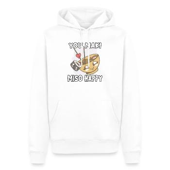 Niedliches japanisches Sushi-Fan-Motiv Nigiri - Männer Premium Bio Hoodie - Weiß - Vorne - Nico (187cm)