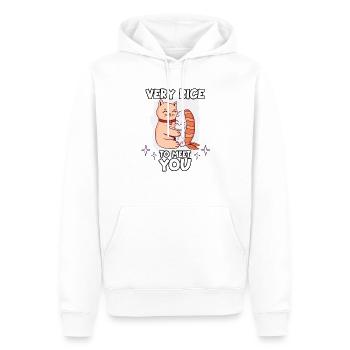 drôle Japon sushi Kpop Wasabi Nigiri sushi - Sweat à capuche Premium bio Homme - blanc - Devant - Nico (187cm)