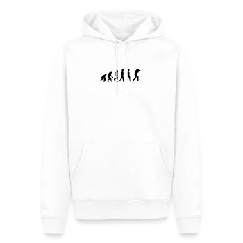 Fotografen Geschenk Kameramann T-Shirt Evolution - Männer Premium Bio Hoodie - Weiß - Vorne - Nico (187cm)