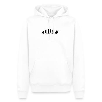 Fotografen Geschenk Kameramann T-Shirt Evolution - Männer Premium Bio Hoodie - Weiß - Vorne - Nico (187cm)
