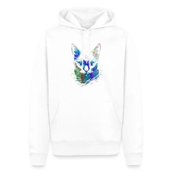 Bunte Katzen - Männer Premium Bio Hoodie - Weiß - Vorne - Nico (187cm)
