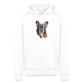 Adorable T de propriétaire de chien Bouledogue - Sweat à capuche Premium bio Homme - blanc - Devant - Nico (187cm)