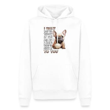 Frenchie Dog Lover Bouledogue français - Sweat à capuche Premium bio Homme - blanc - Devant - Nico (187cm)