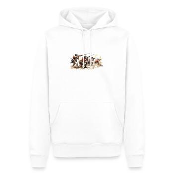 Tuniques rouges Infanterie de ligne du 18e siècle - Sweat à capuche Premium bio Homme - blanc - Devant - Nico (187cm)