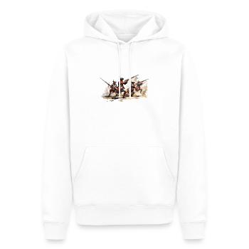 Infanterie de ligne 17-18e siècle Infanterie - Sweat à capuche Premium bio Homme - blanc - Devant - Nico (187cm)