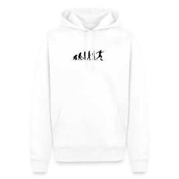 Football Evolution T-shirt footballeur cadeau - Sweat à capuche Premium bio Homme - blanc - Devant - Nico (187cm)