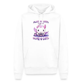 Axolotl T mignon pour les joueurs | Kawaii Stuff - Sweat à capuche Premium bio Homme - blanc - Devant - Nico (187cm)