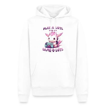 Gamer Axolotl mignon anime Axolotl T pour gaming - Sweat à capuche Premium bio Homme - blanc - Devant - Nico (187cm)