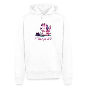Kawaii Axolotl Anime T pour les joueurs et les - Sweat à capuche Premium bio Homme - blanc - Devant - Nico (187cm)