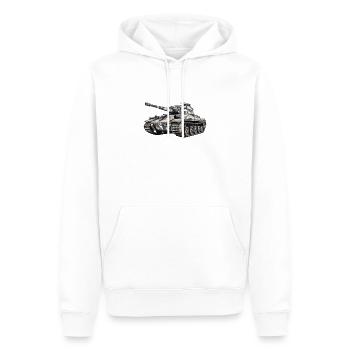 Panzer allemand Arme blindée des soldats de la 2e - Sweat à capuche Premium bio Homme - blanc - Devant - Nico (187cm)